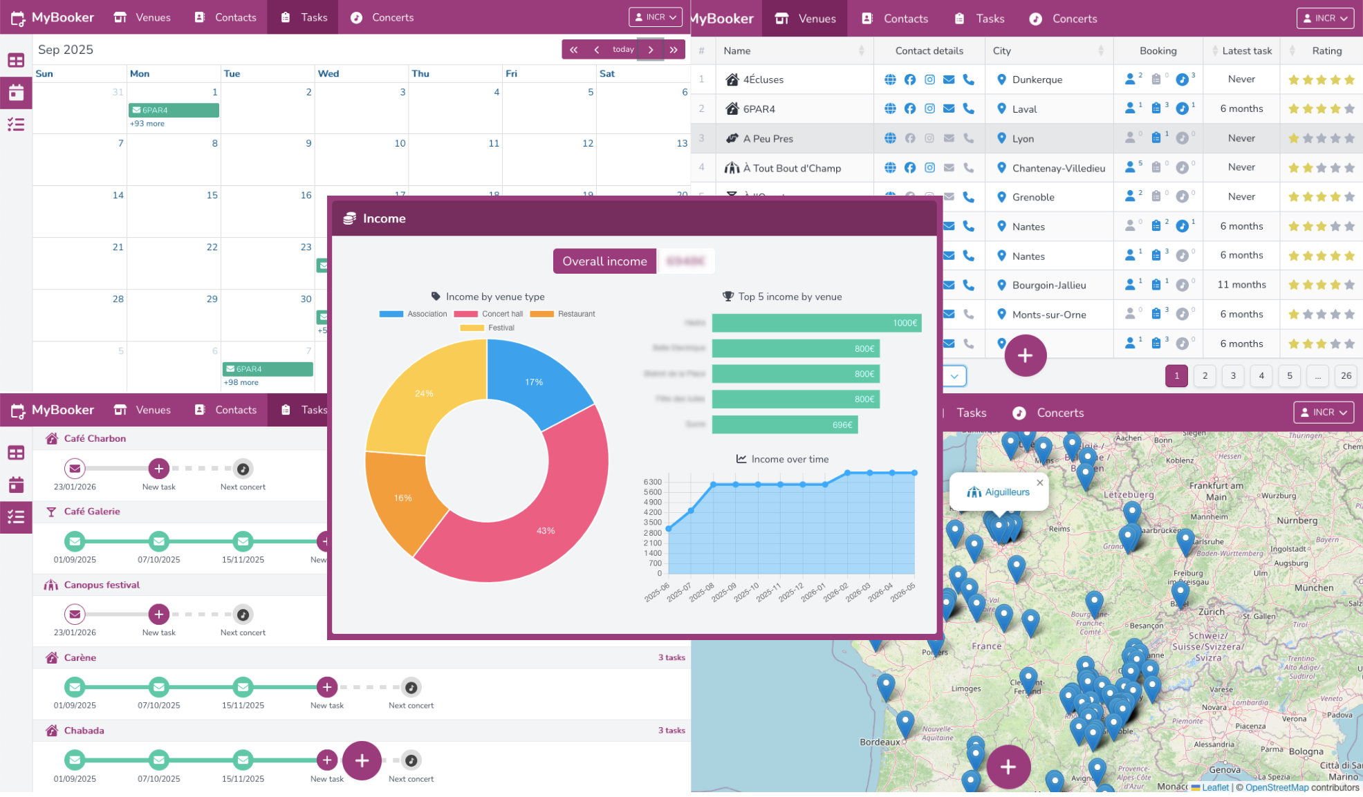MyBooker interface