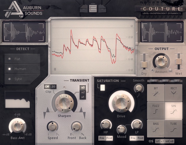 Auburn Sounds - Couture, dynamics-preserving distortion and transient shaper